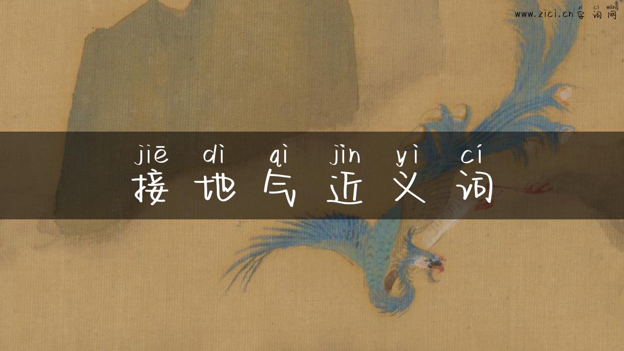 接地气近义词
