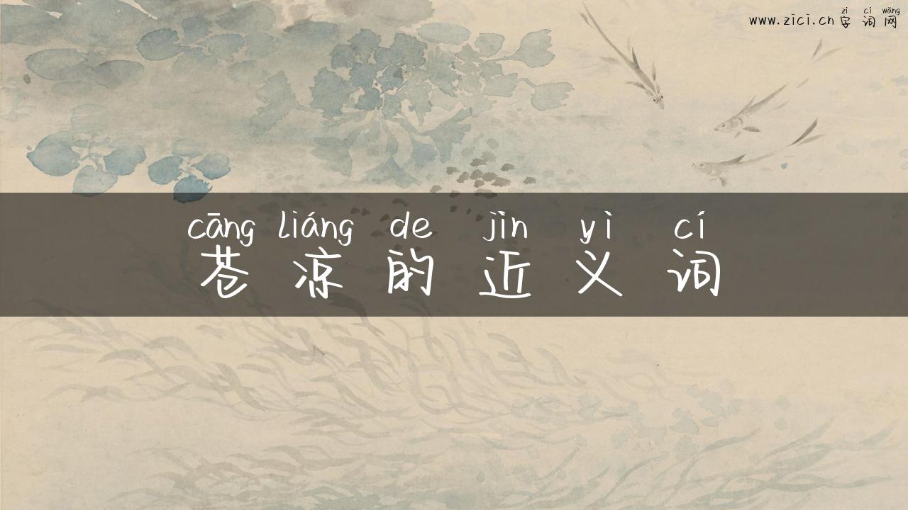 苍凉的近义词