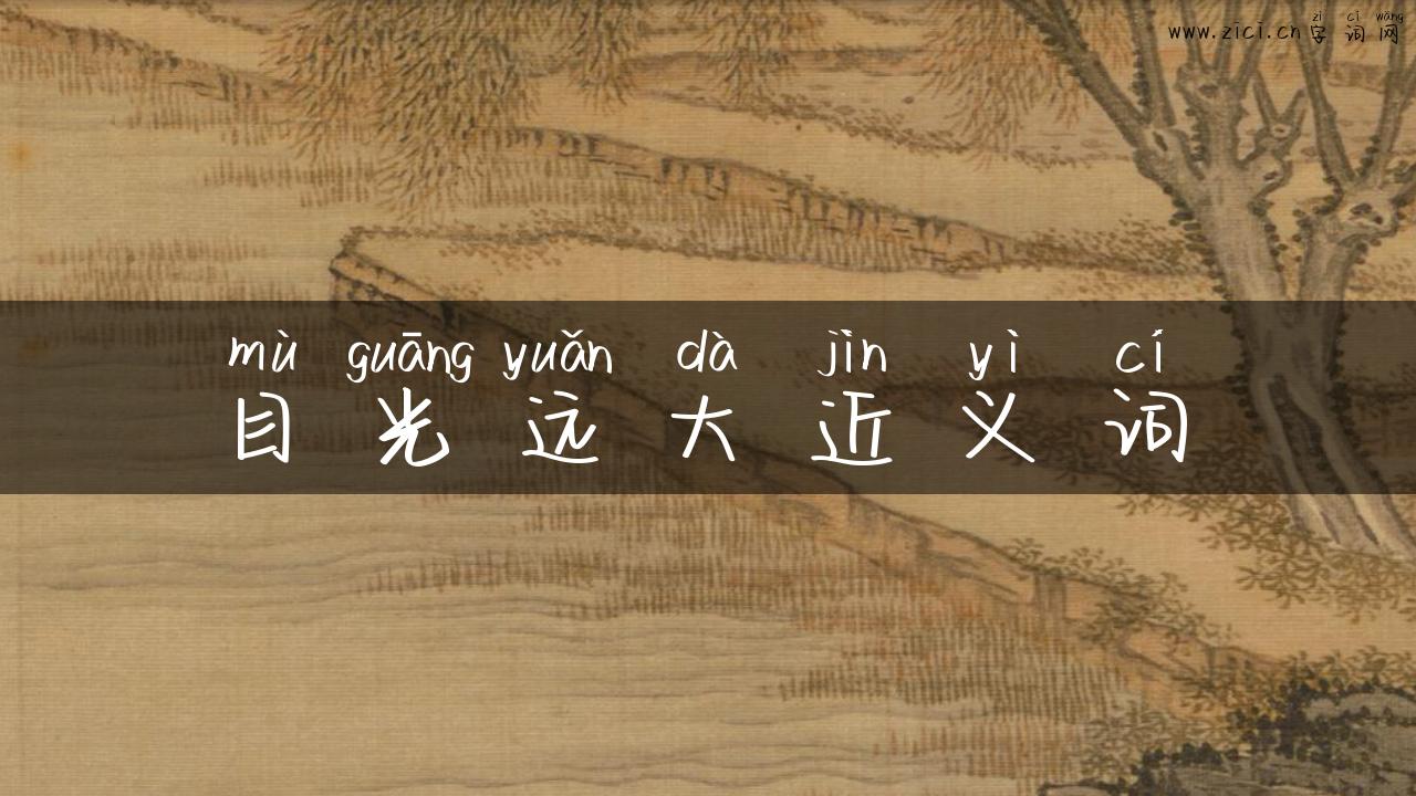 目光远大近义词