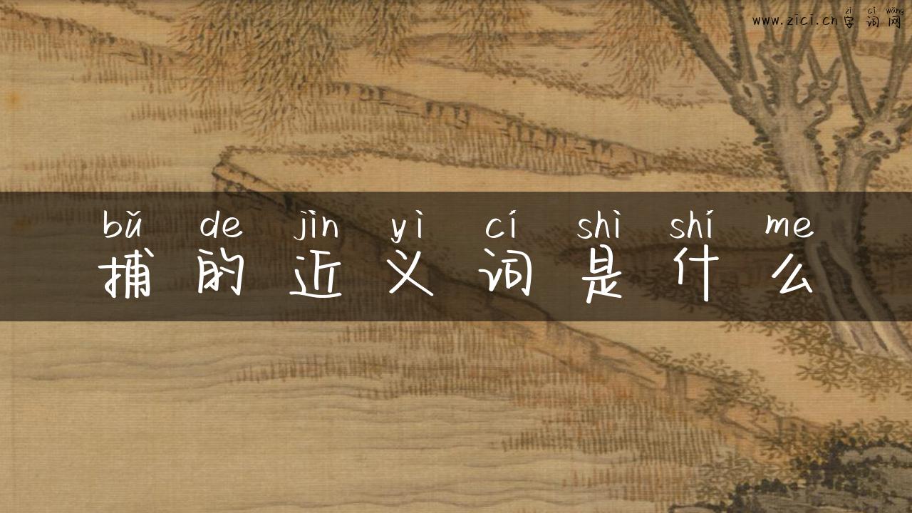 捕的近义词是什么