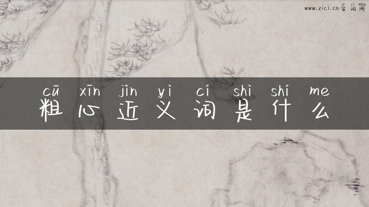 粗心近义词是什么