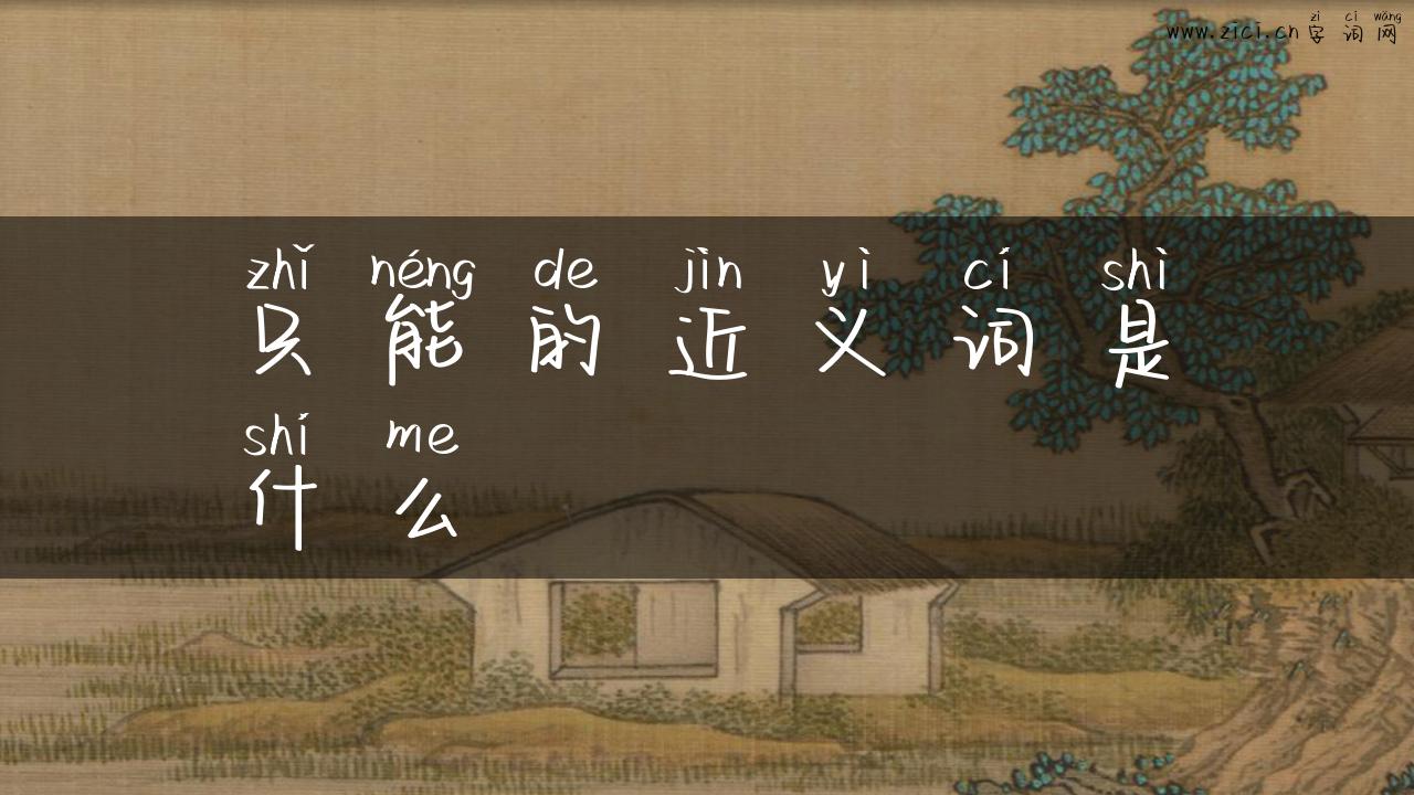 只能的近义词是什么