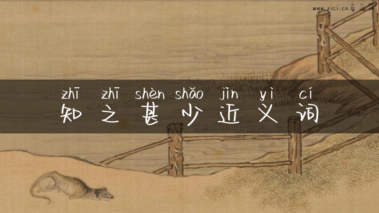 知之甚少近义词