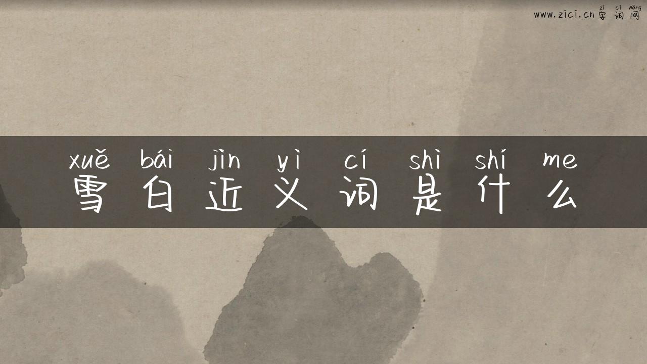 雪白近义词是什么