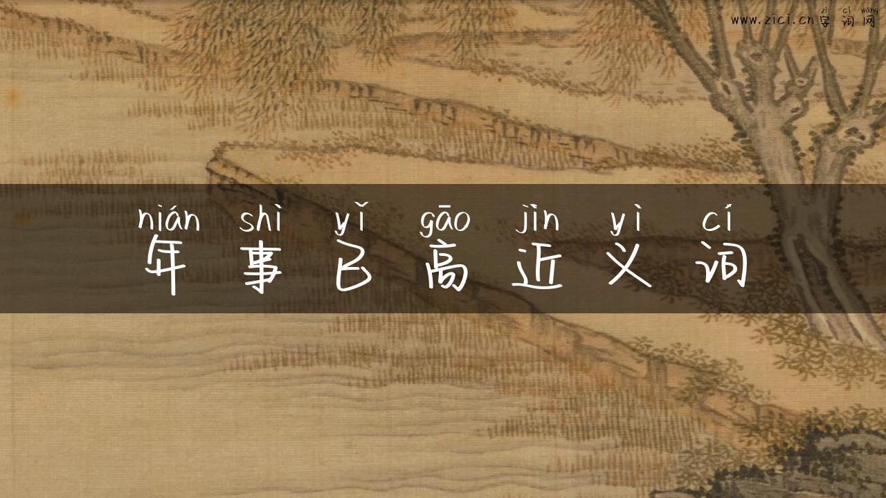 年事已高近义词