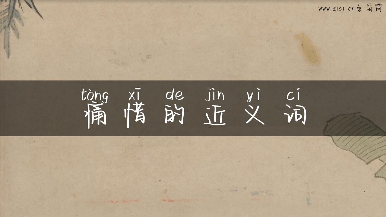 痛惜的近义词