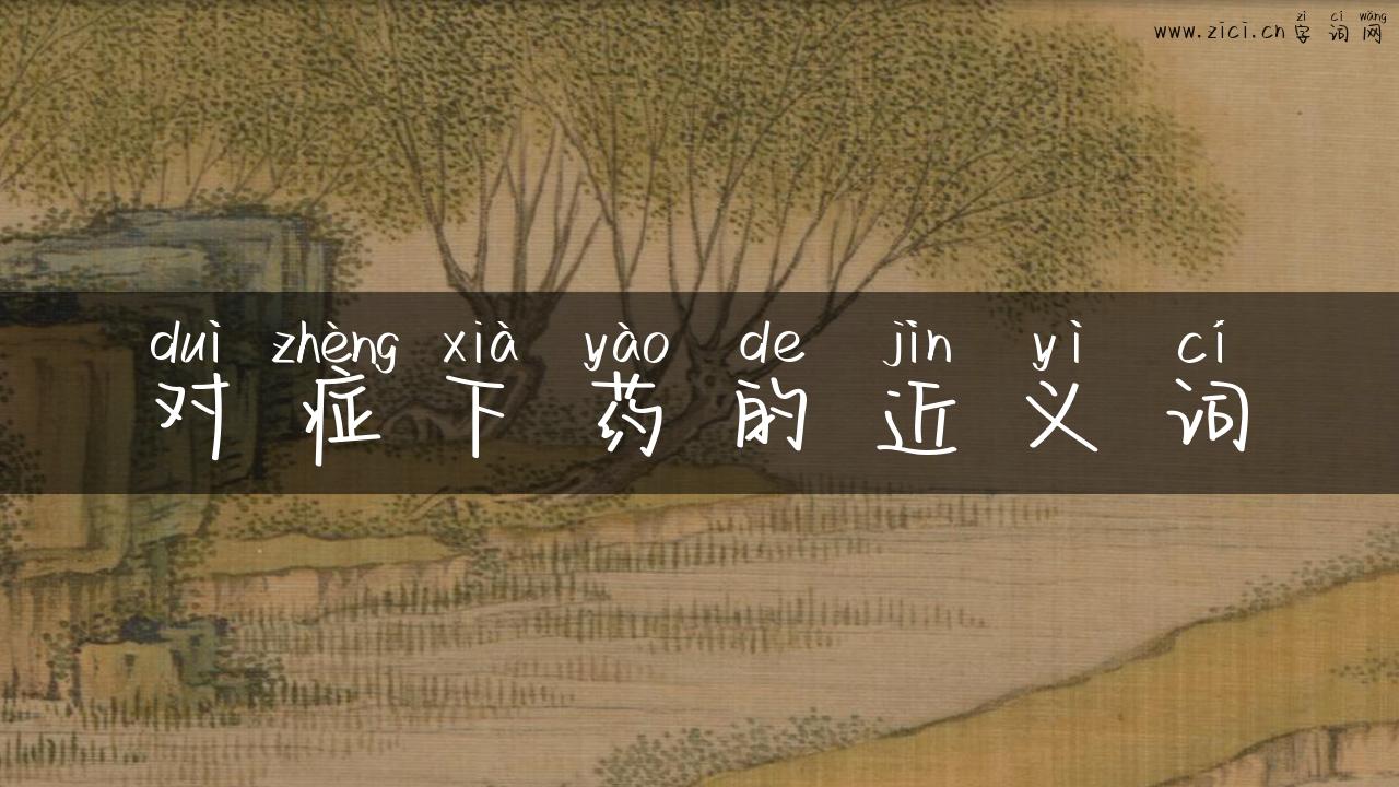 对症下药的近义词