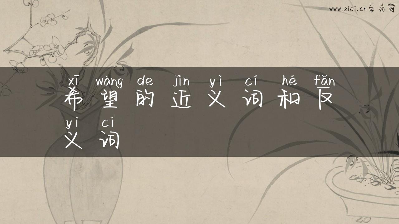希望的近义词和反义词