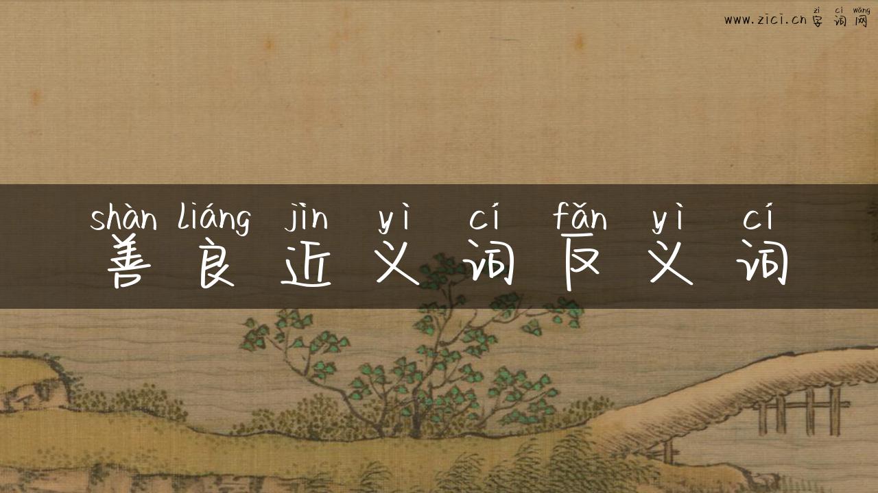 善良近义词反义词