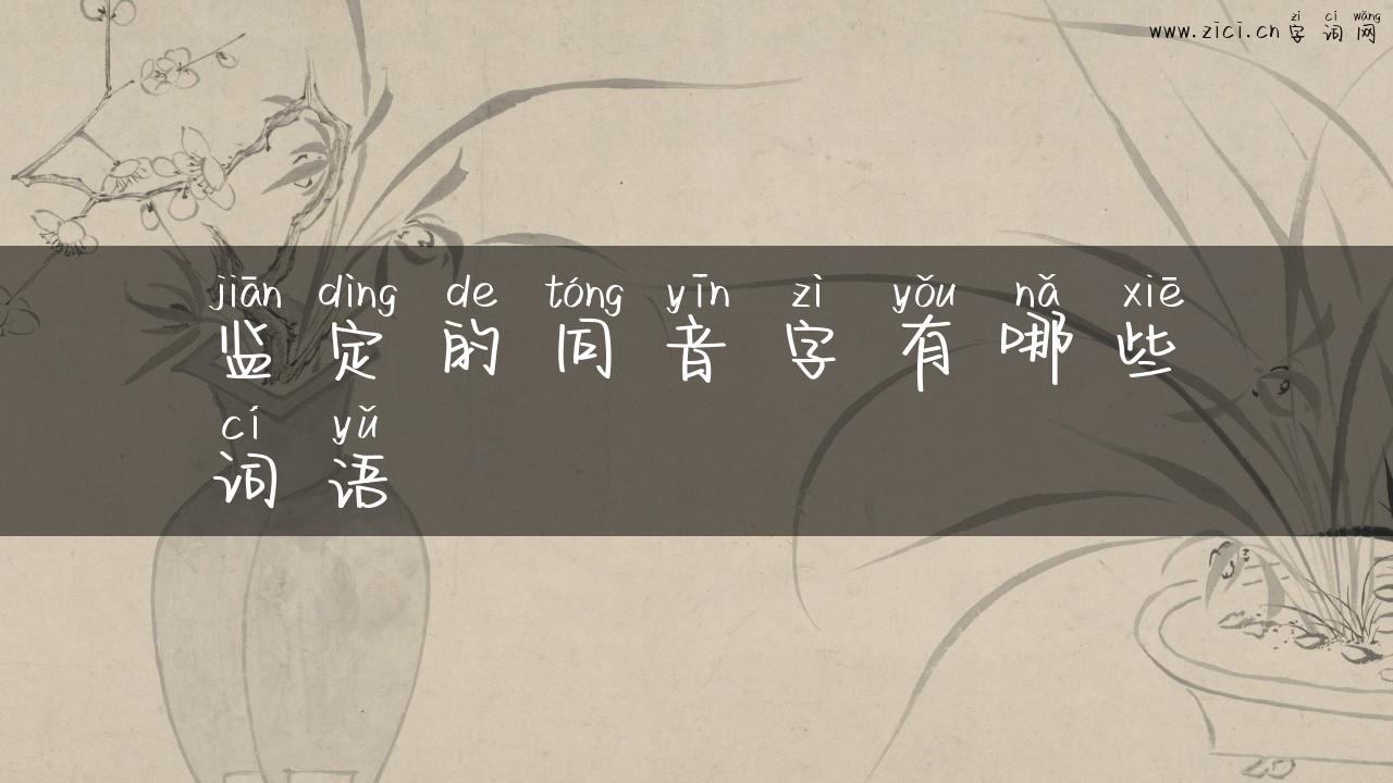 监定的同音字有哪些词语