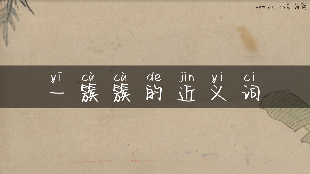 一簇簇的近义词
