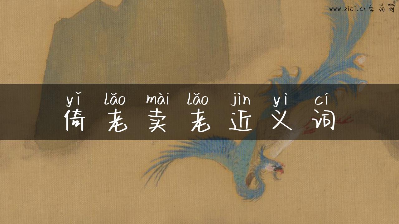 倚老卖老近义词