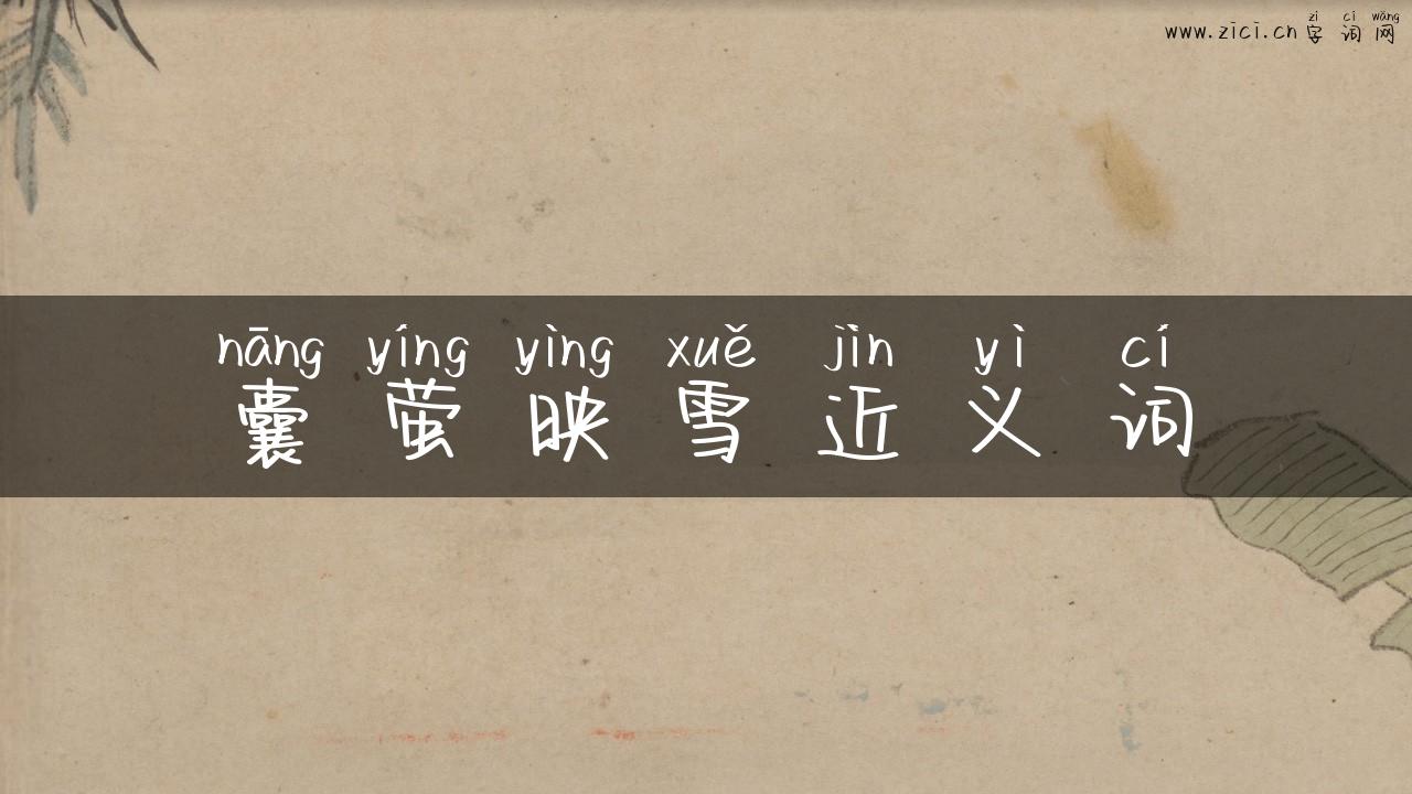 囊萤映雪近义词