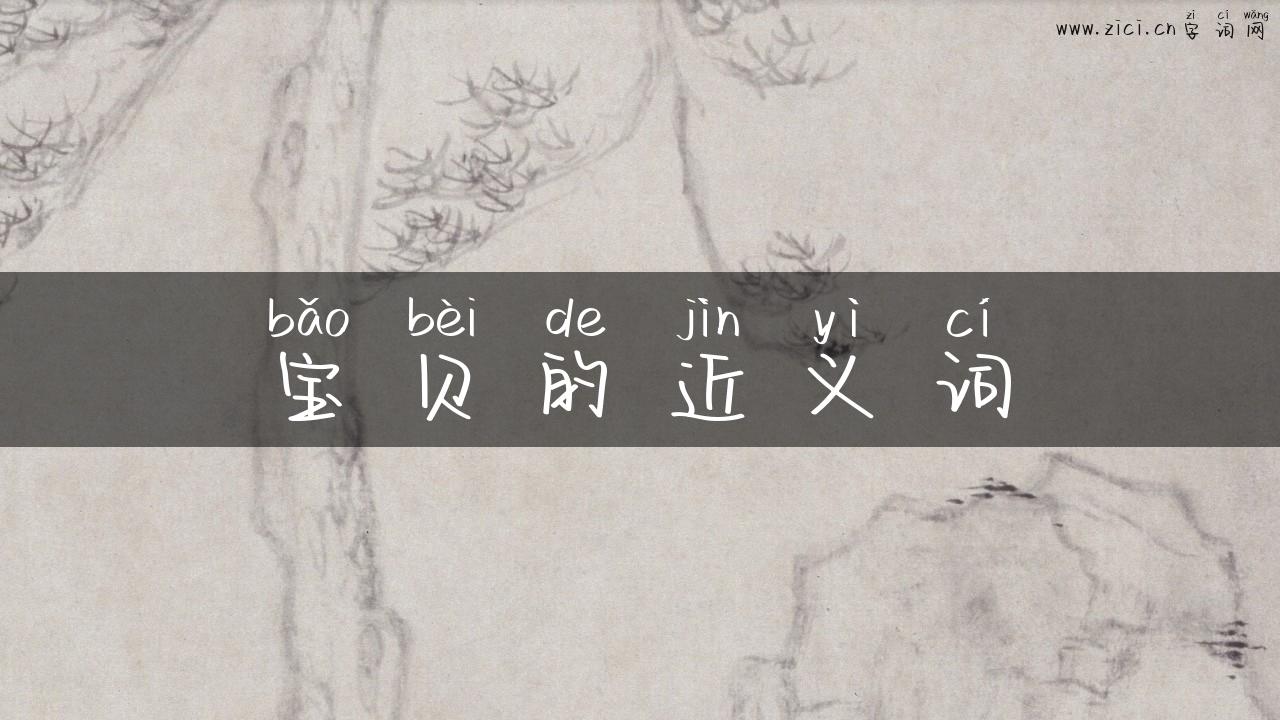 宝贝的近义词