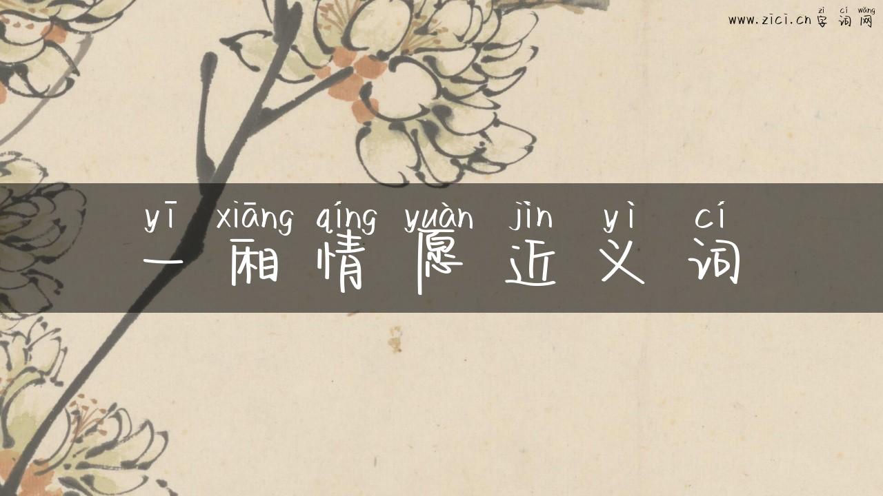 一厢情愿近义词