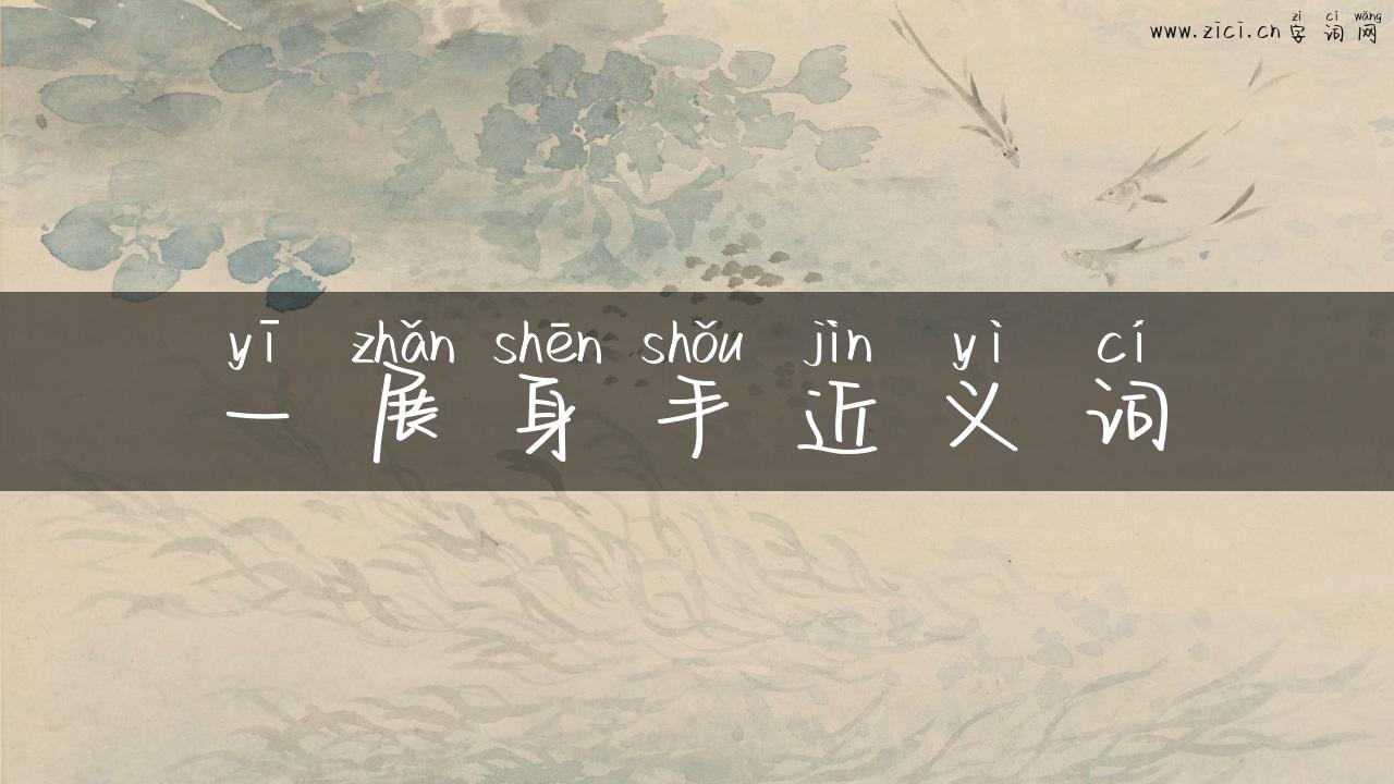 一展身手近义词