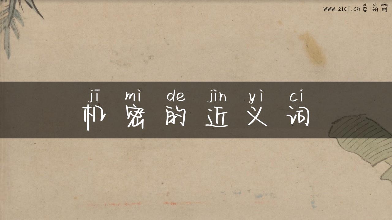 机密的近义词