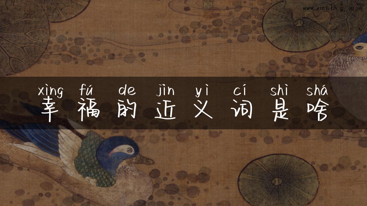 幸福的近义词是啥