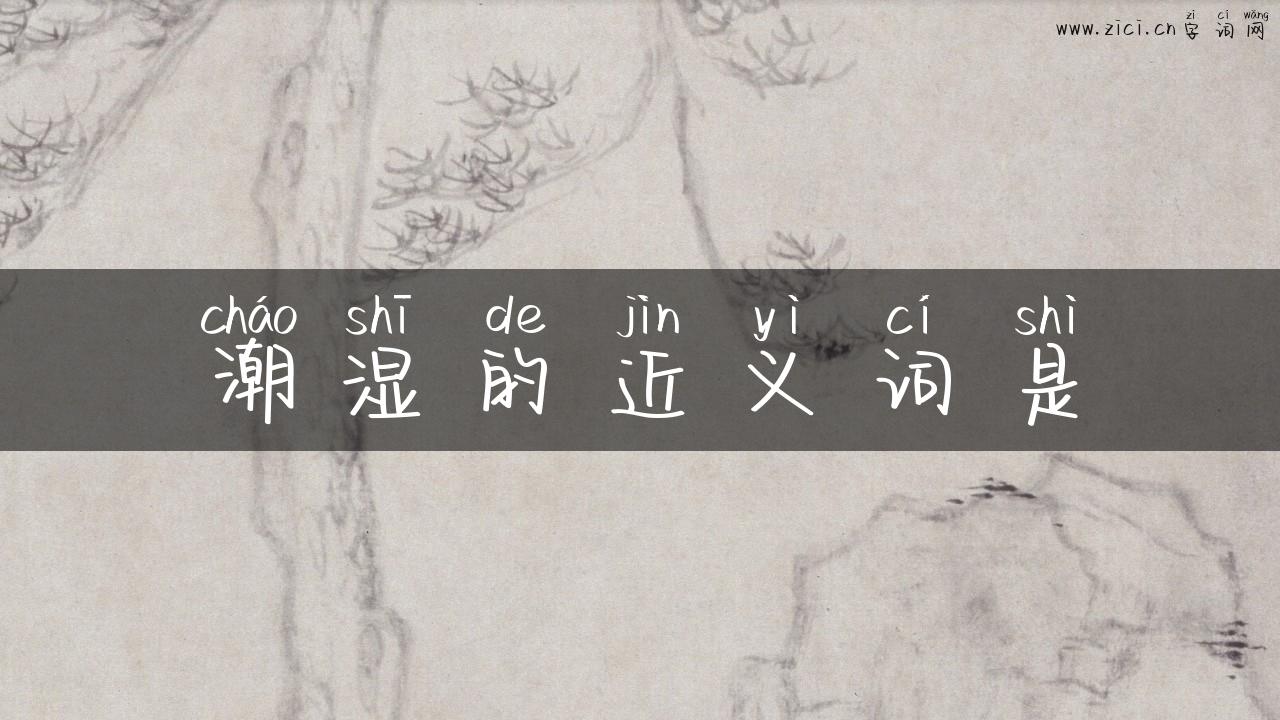 潮湿的近义词是