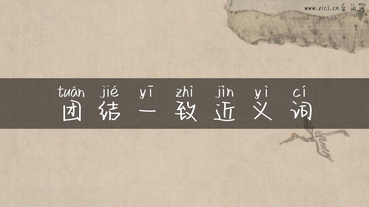 团结一致近义词