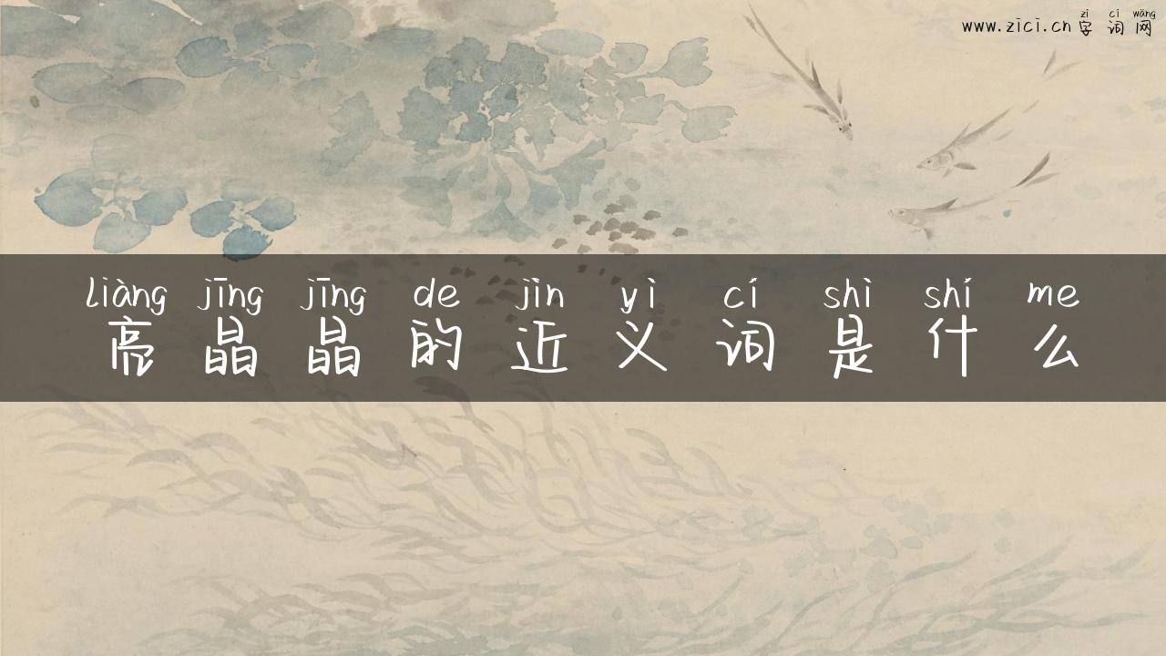 亮晶晶的近义词是什么