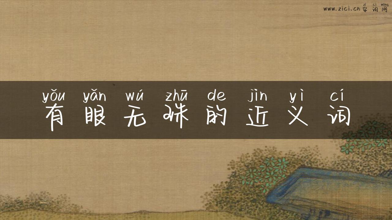 有眼无珠的近义词