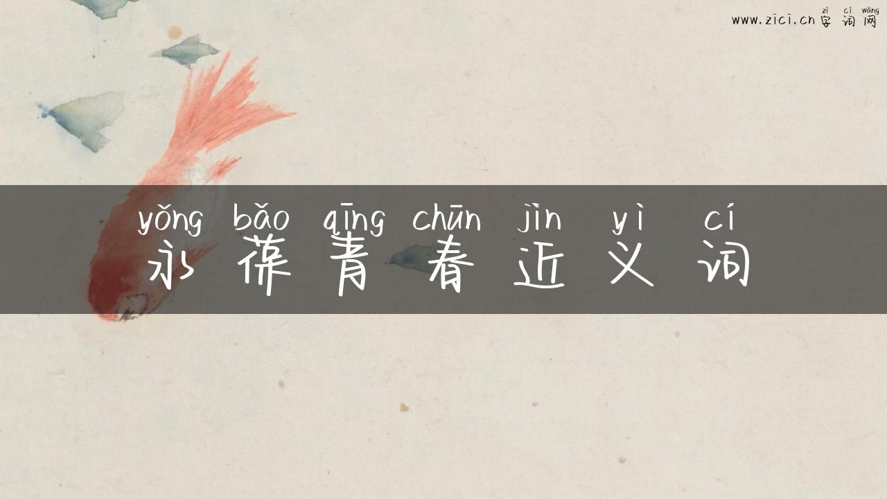 永葆青春近义词