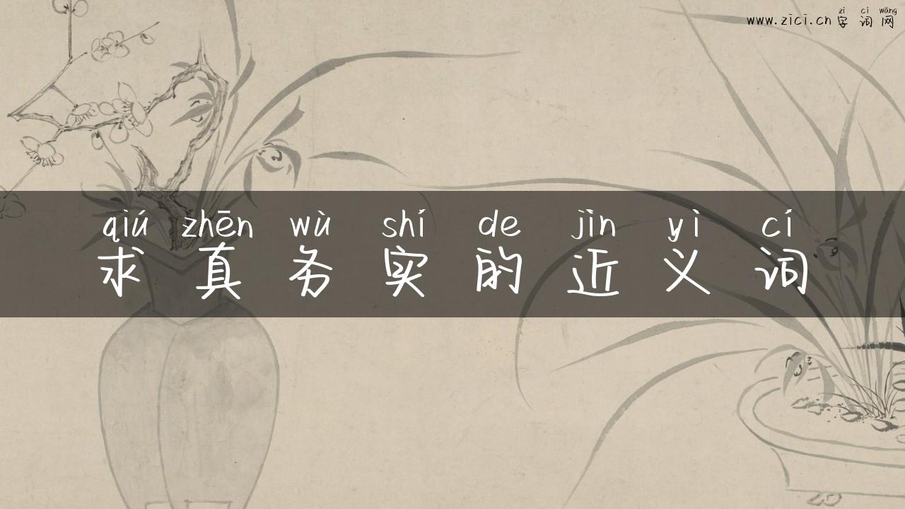 求真务实的近义词