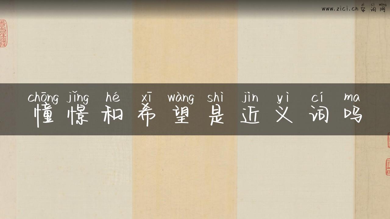 憧憬和希望是近义词吗