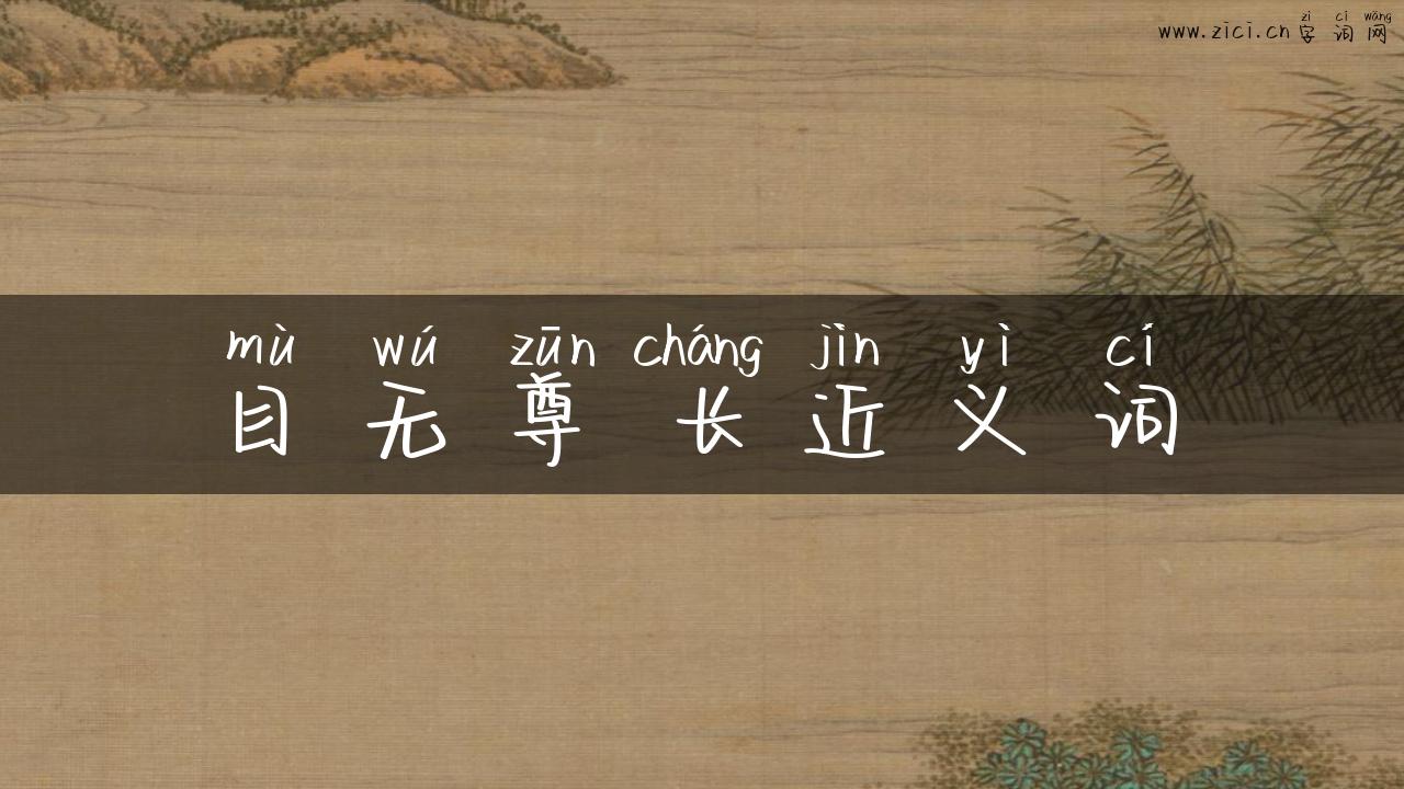 目无尊长近义词