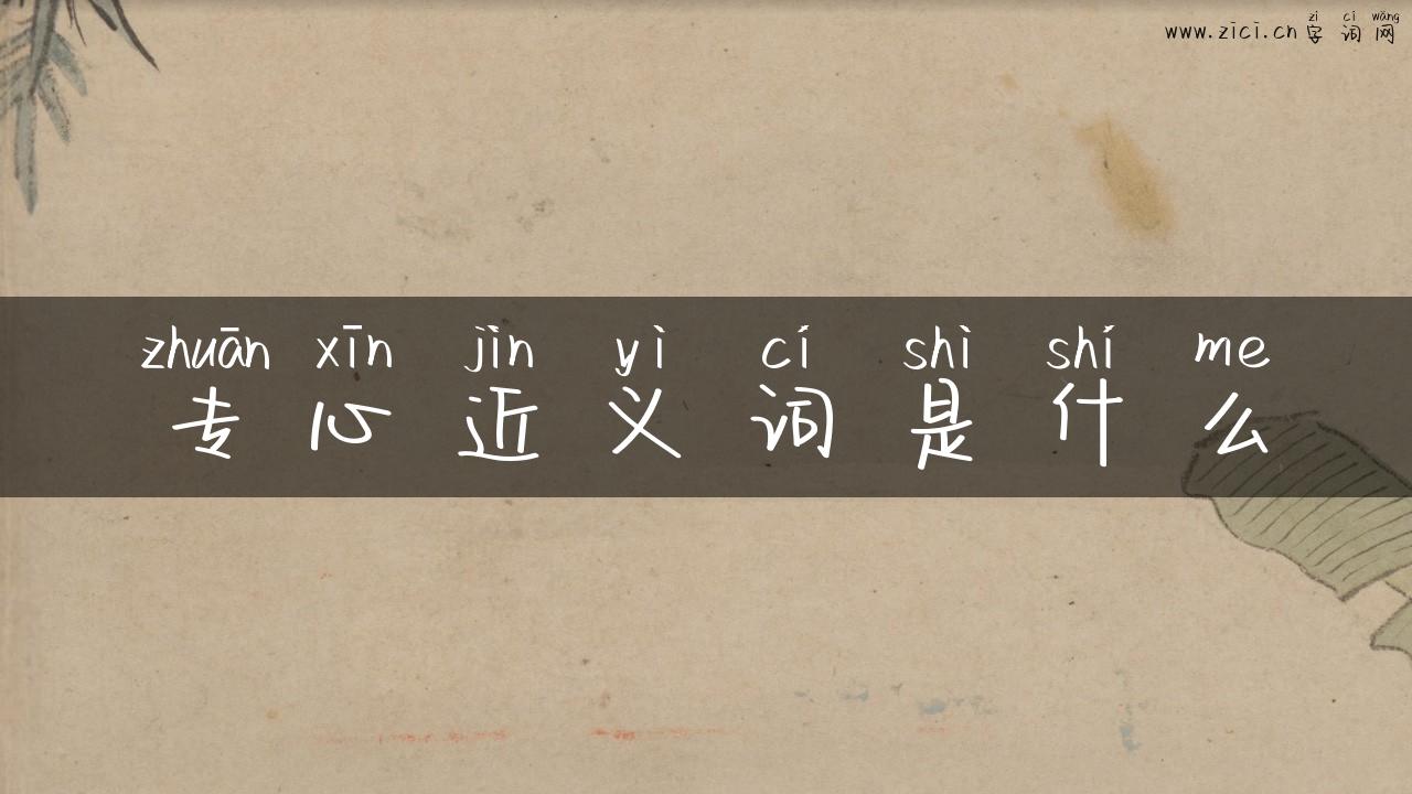 专心近义词是什么