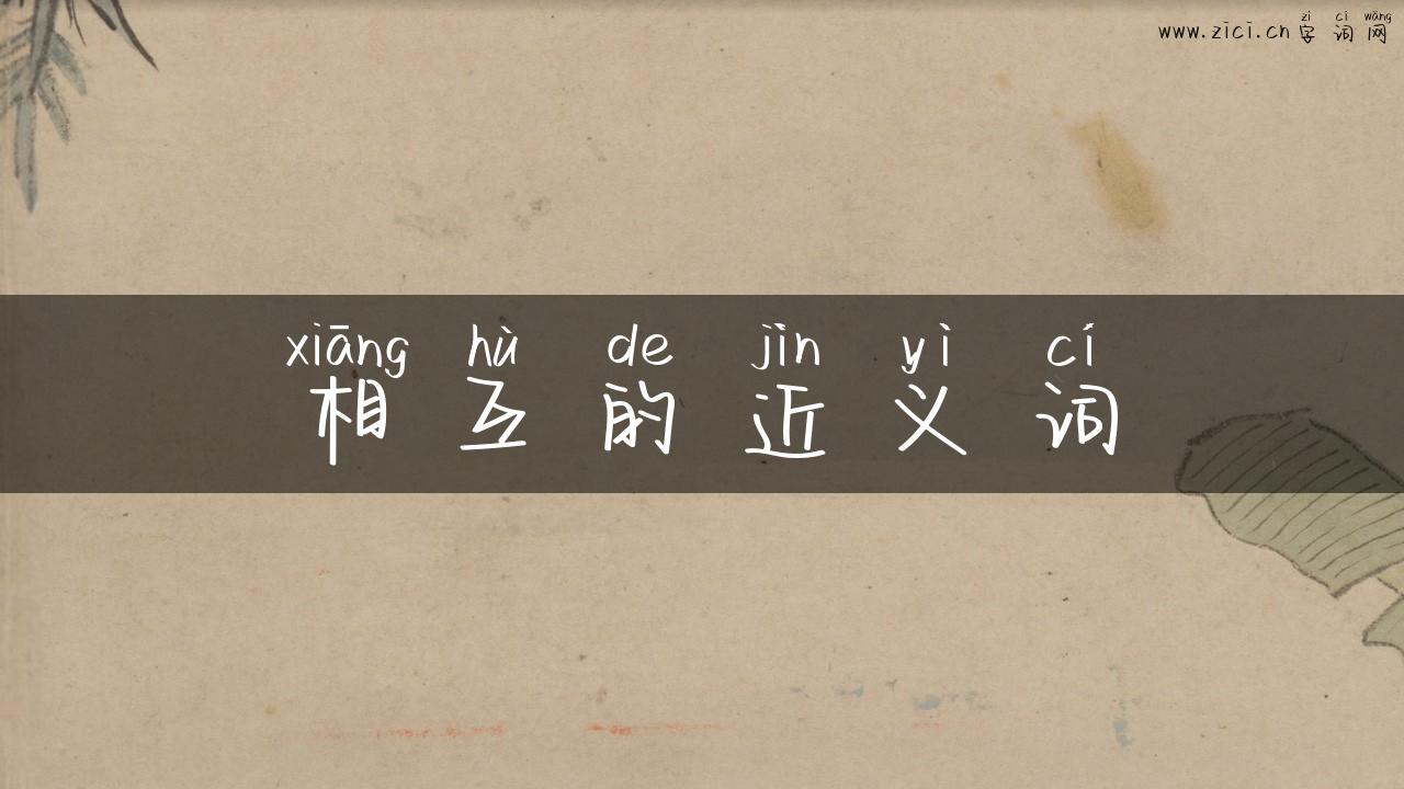 相互的近义词