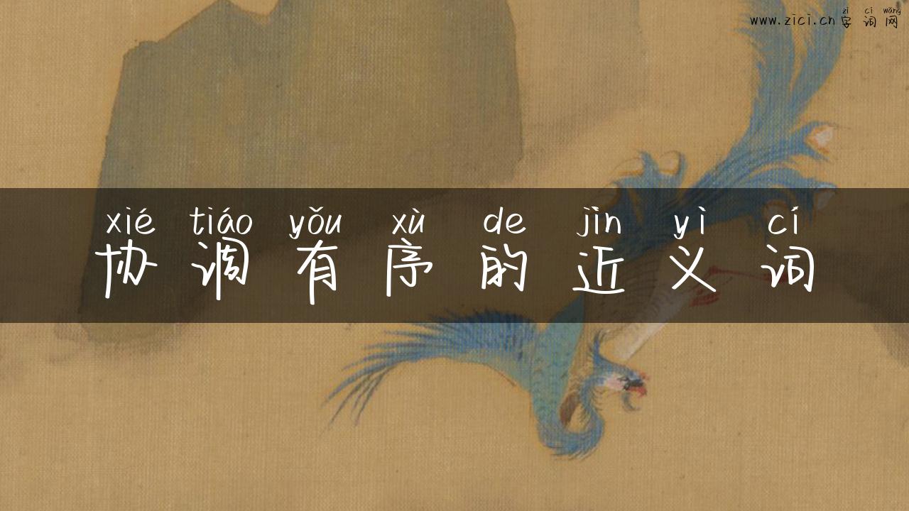 协调有序的近义词