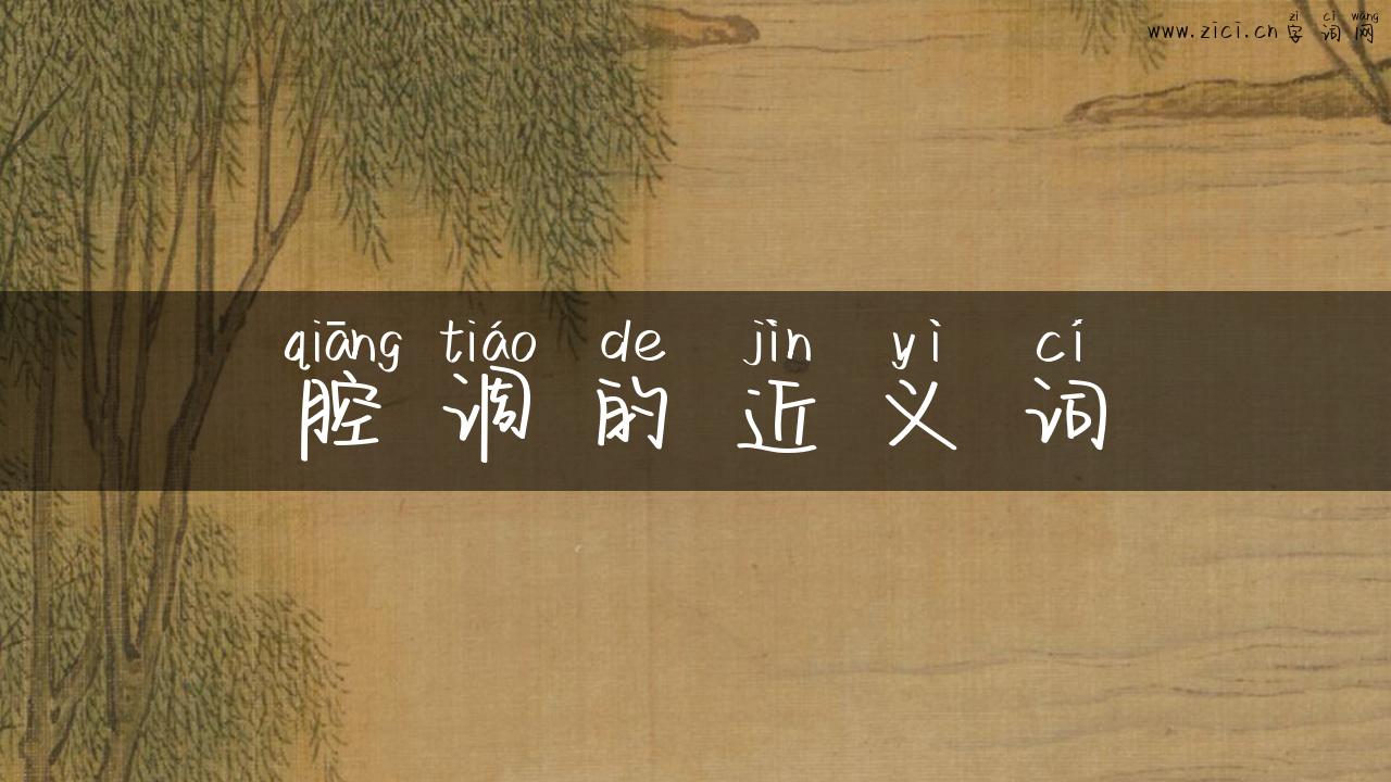 腔调的近义词