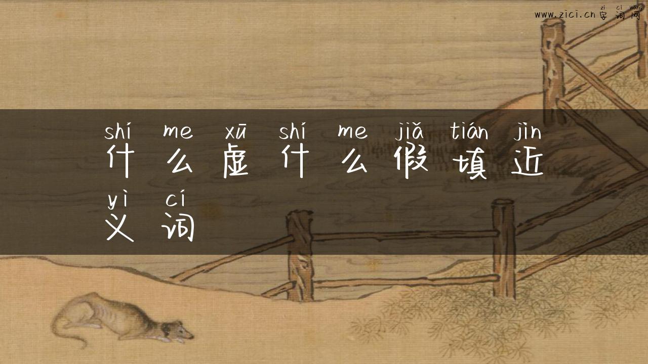 什么虚什么假填近义词