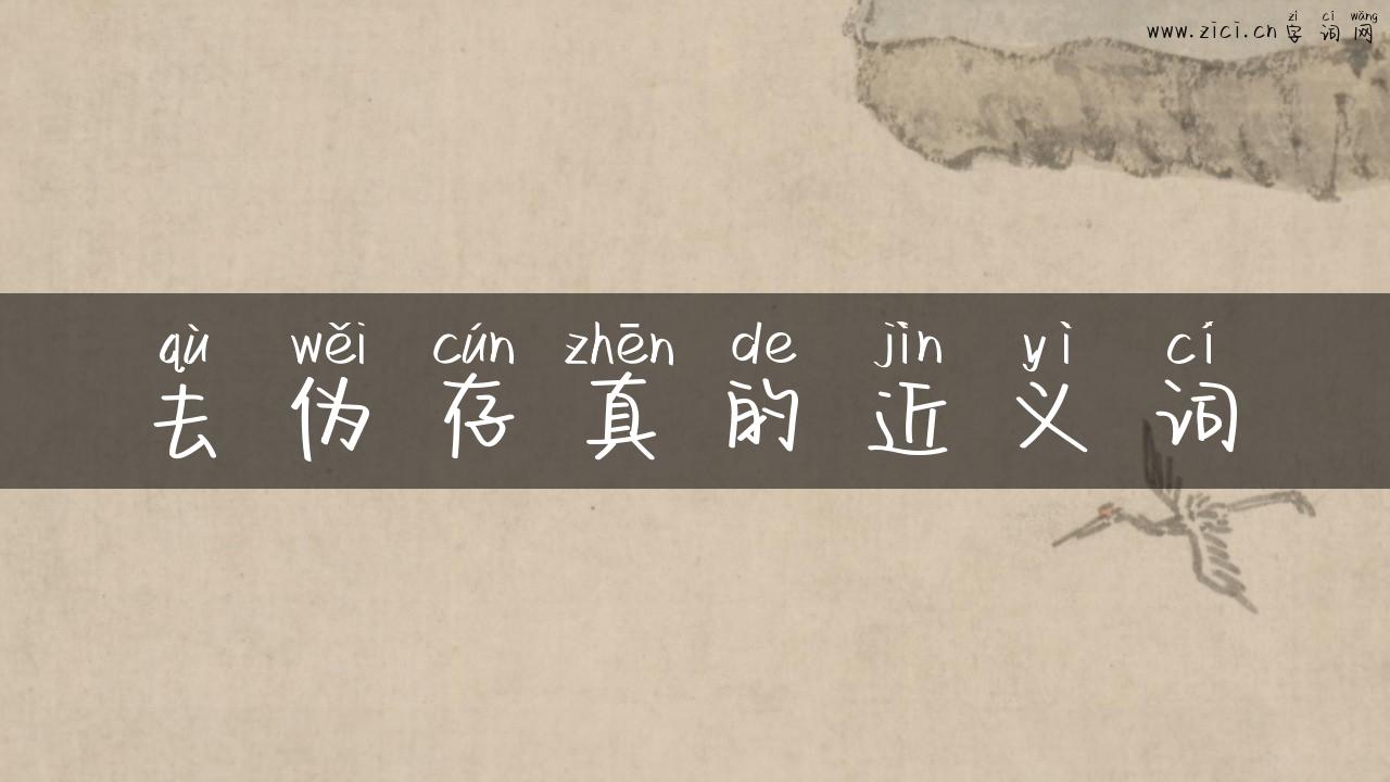 去伪存真的近义词