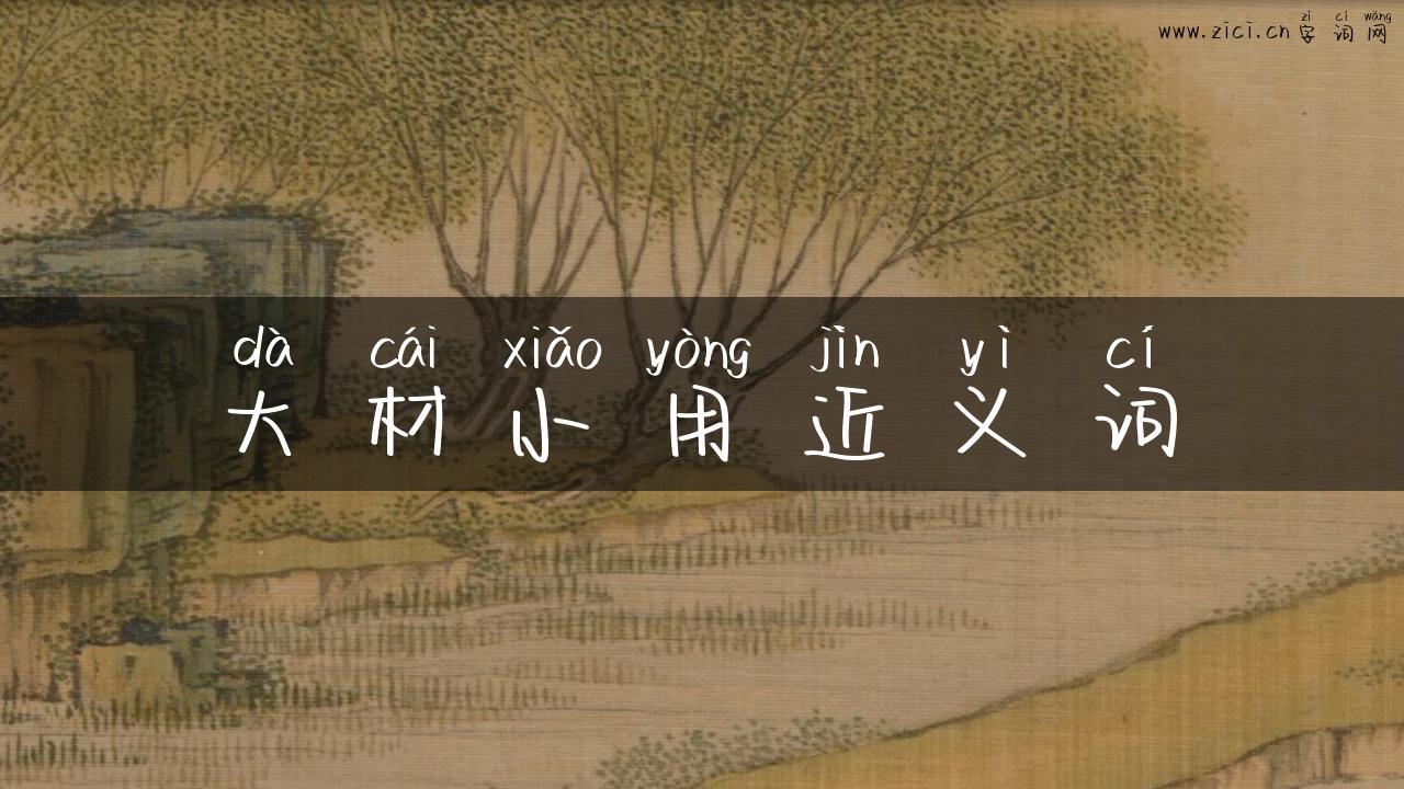 大材小用近义词