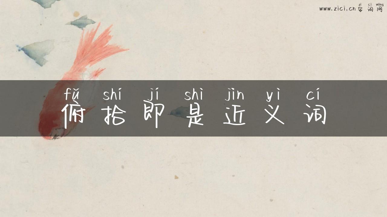 俯拾即是近义词