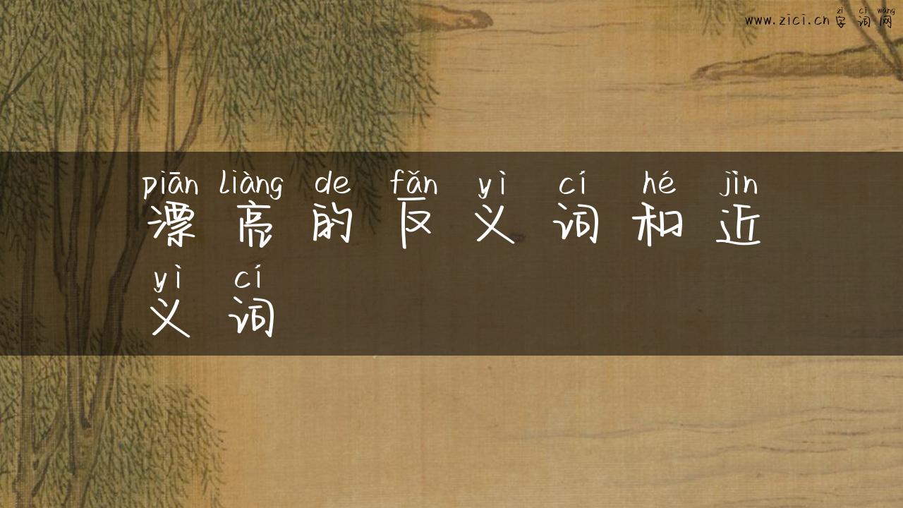 漂亮的反义词和近义词
