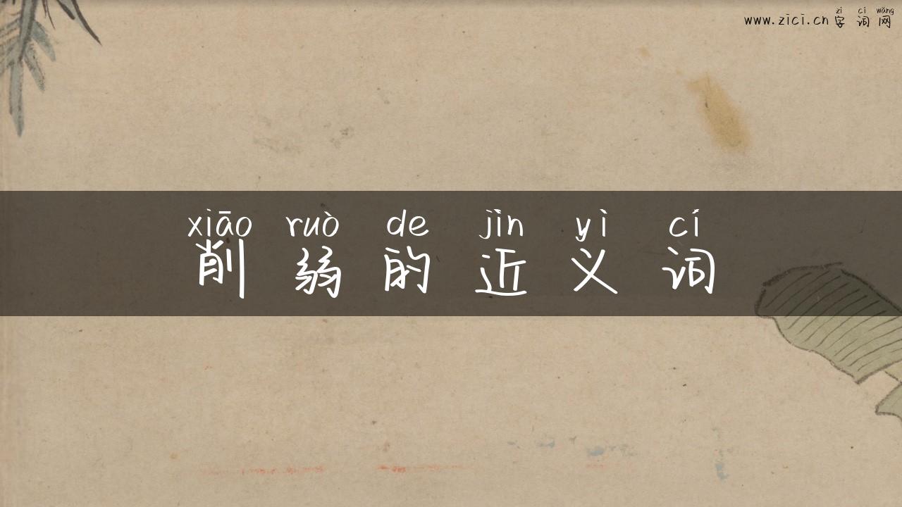 削弱的近义词