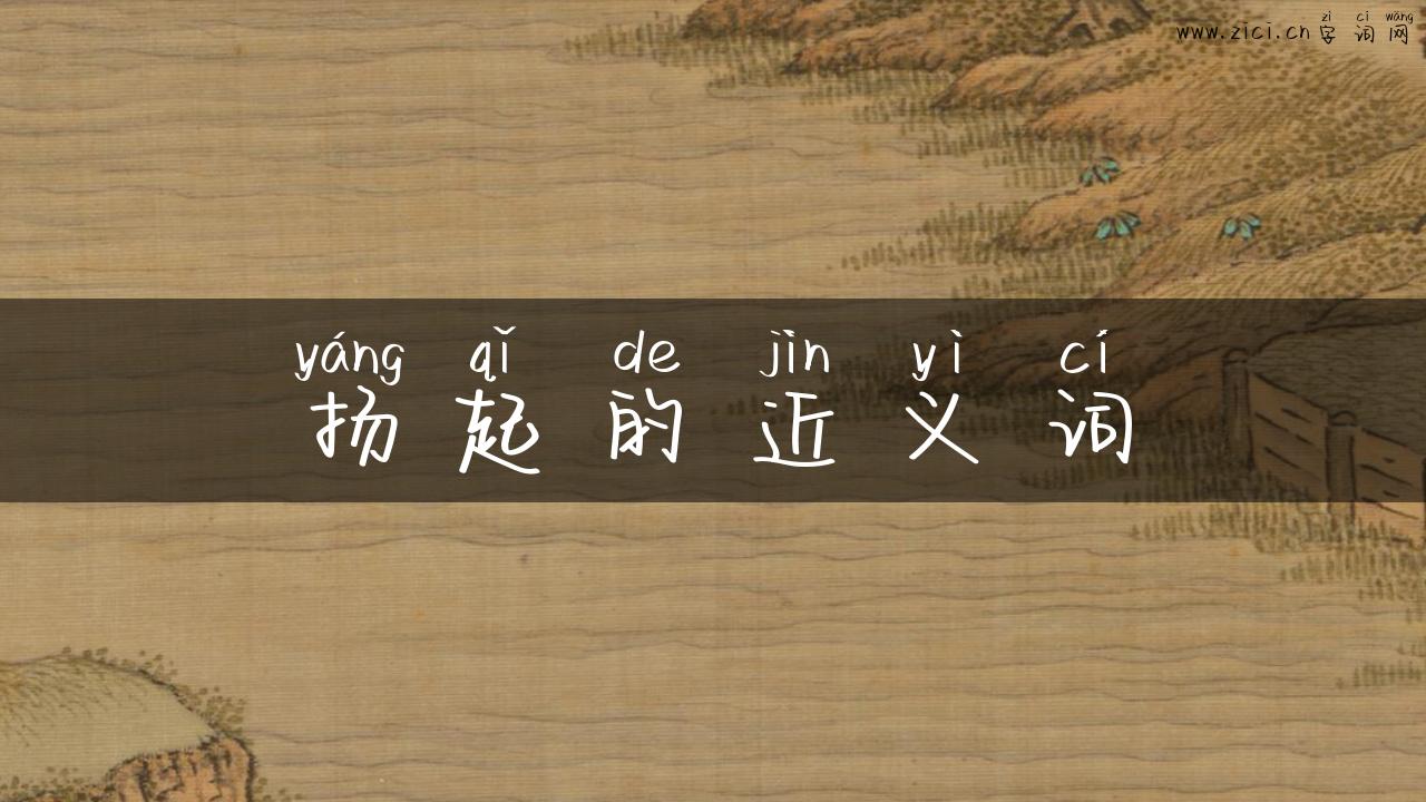 扬起的近义词