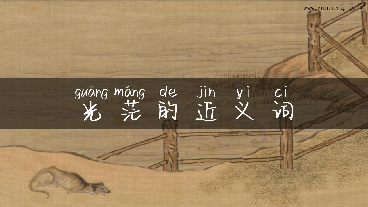 光茫的近义词