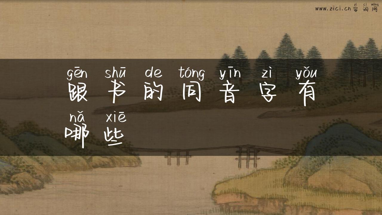 跟书的同音字有哪些