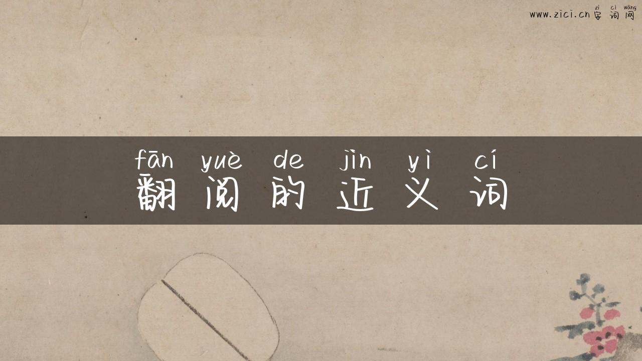 翻阅的近义词