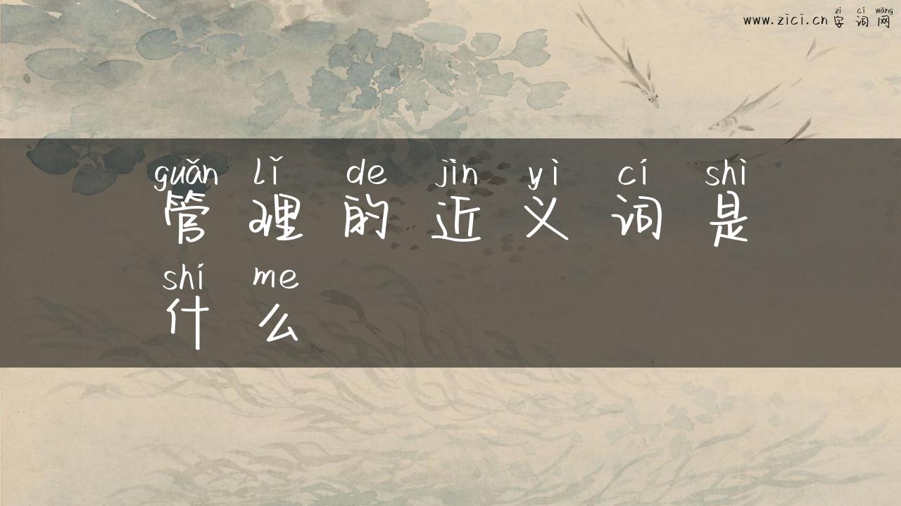 管理的近义词是什么