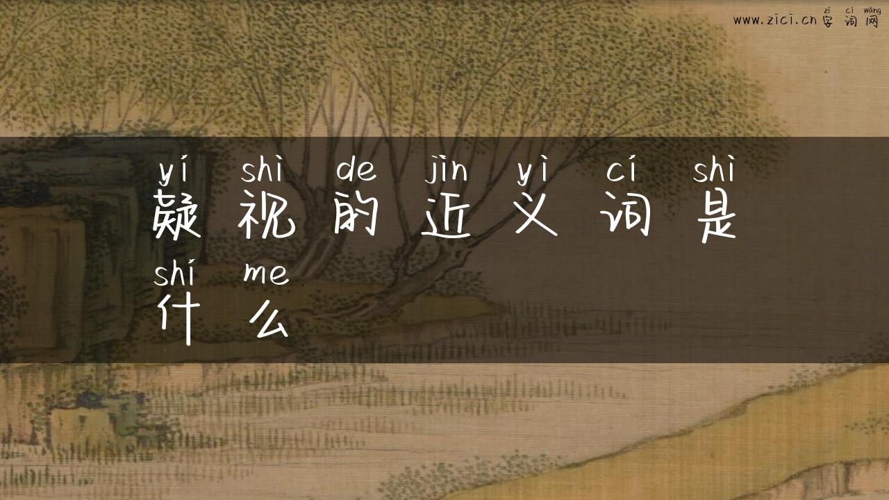 疑视的近义词是什么