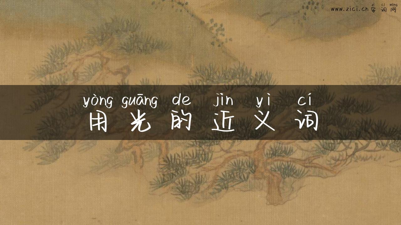 用光的近义词