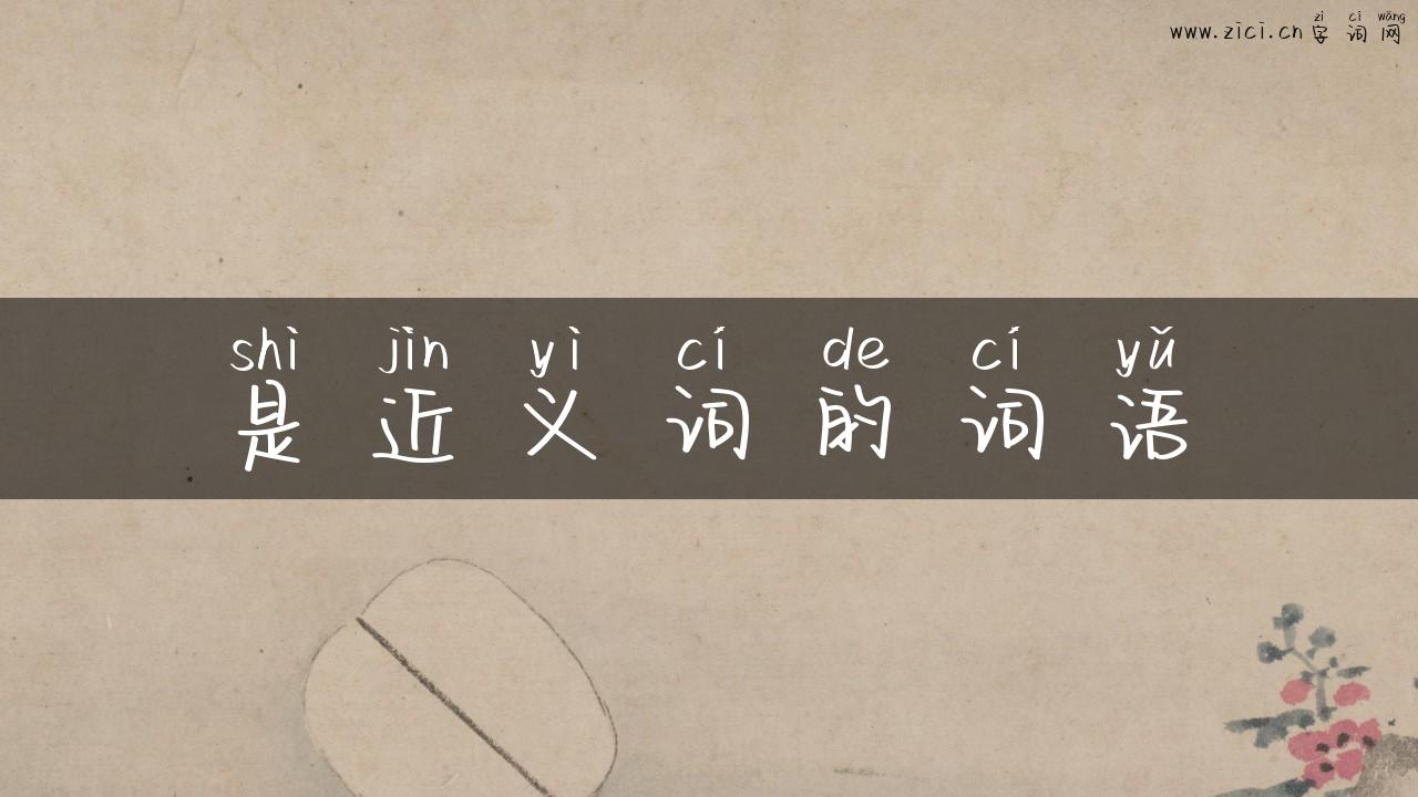 是近义词的词语