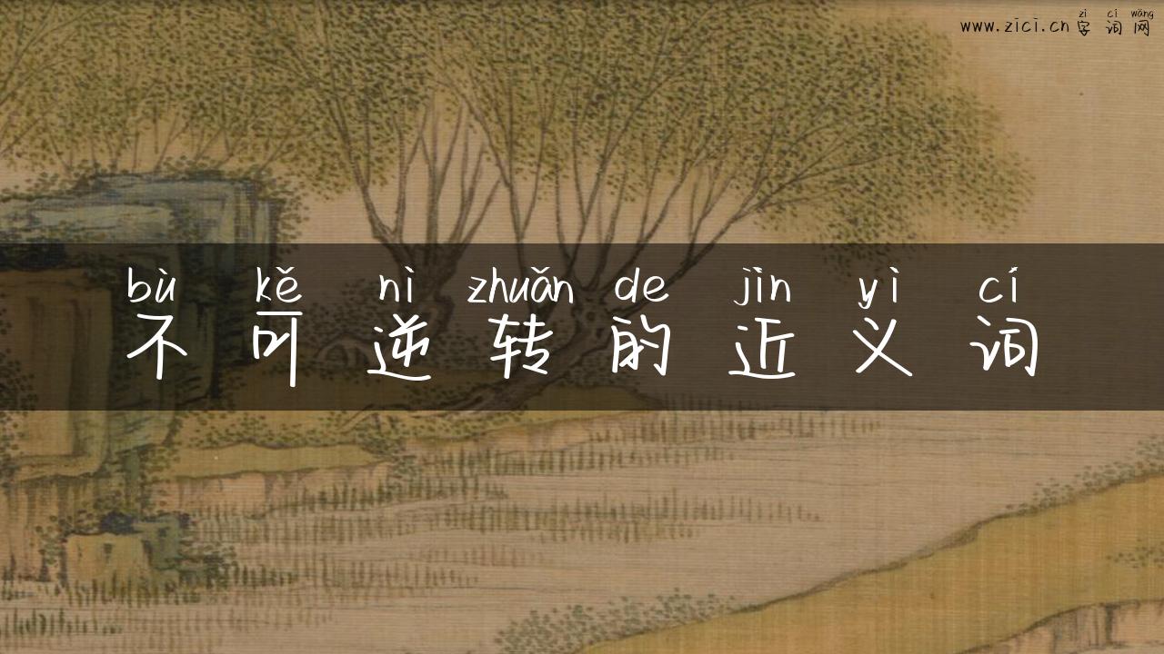 不可逆转的近义词