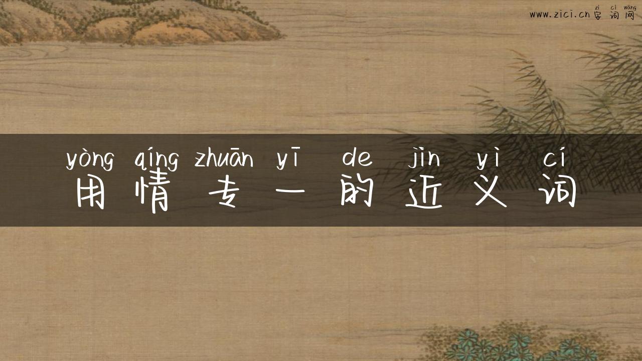 用情专一的近义词